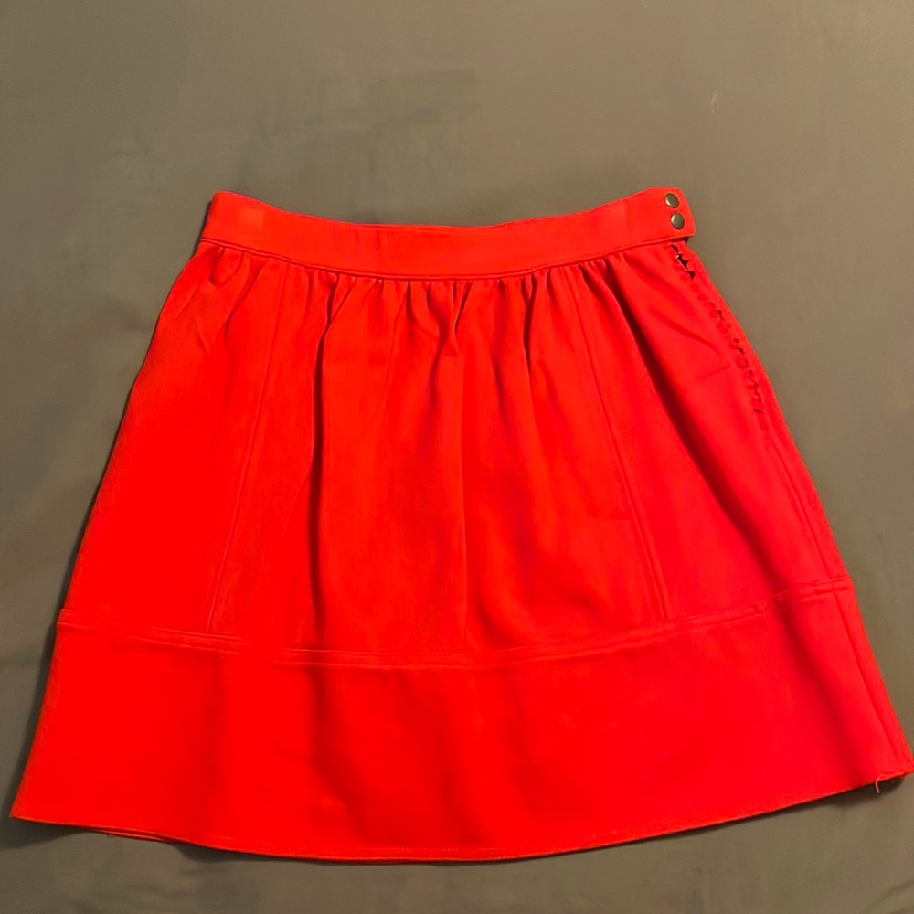 Red, Madewell skirt
